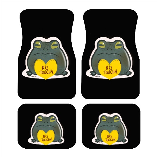 NO Touchy! Grumpy toad. Car Mats