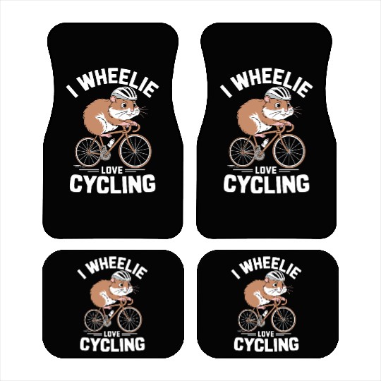 I Wheelie Love Cycling Hamster Fun Car Mats
