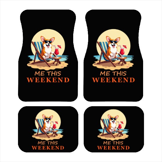 Corgi At The Beach, Me This Weekend Car Mats