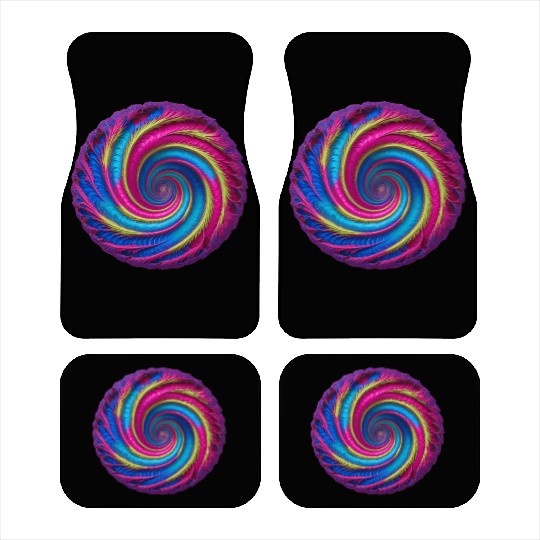 Vivid Vortex - Spiral into psychedelic Car Mats