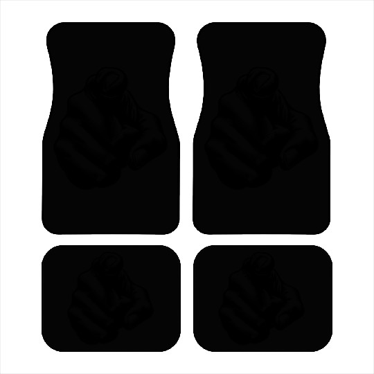 Motivational Design Index Finger Hand Gesture Car Mats