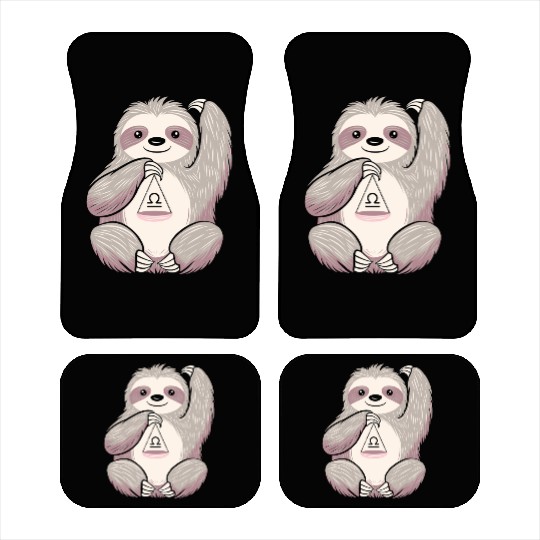 Libra Zodiac Sloth Balancing Symbol Charm Car Mats