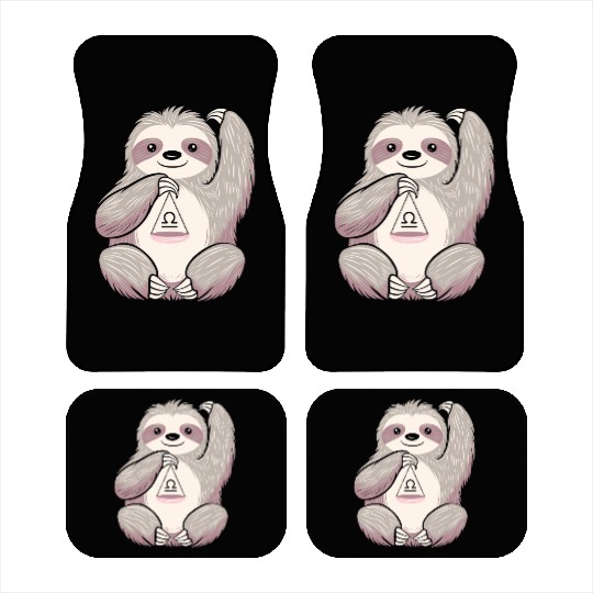 Libra Zodiac Sloth Balancing Symbol Charm Car Mats