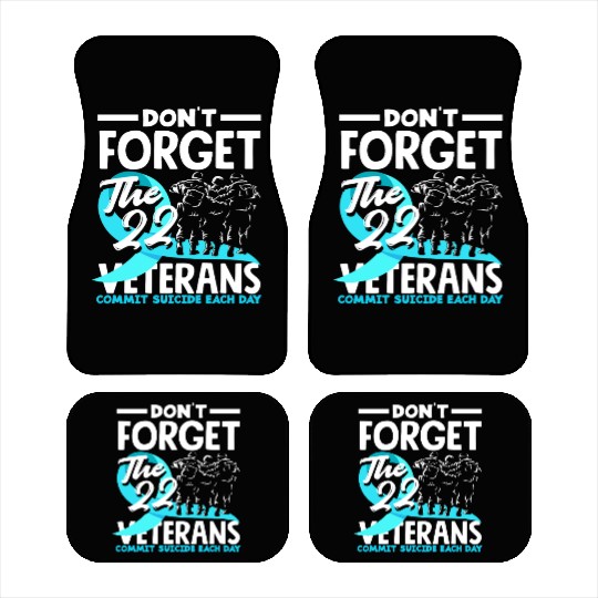 PTSD Awareness Don't Forget Veterans Car Mats