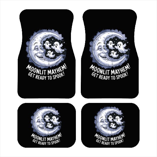 Moonlit Mayhem Ghostly Spook Under the Mondlight Car Mats