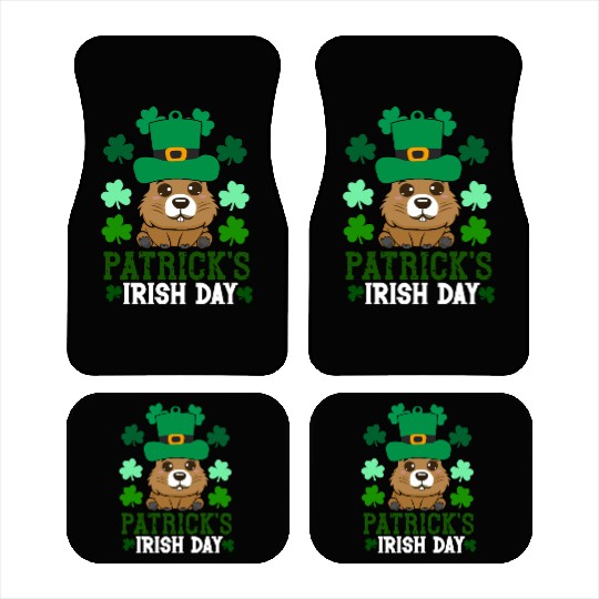 Patrick's day , irish day , capybara Car Mats