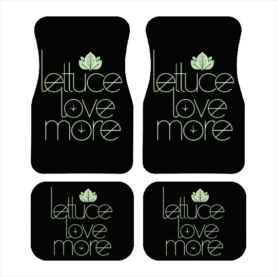 Lettuce Love More Vegan Vegetarian Style Car Mats