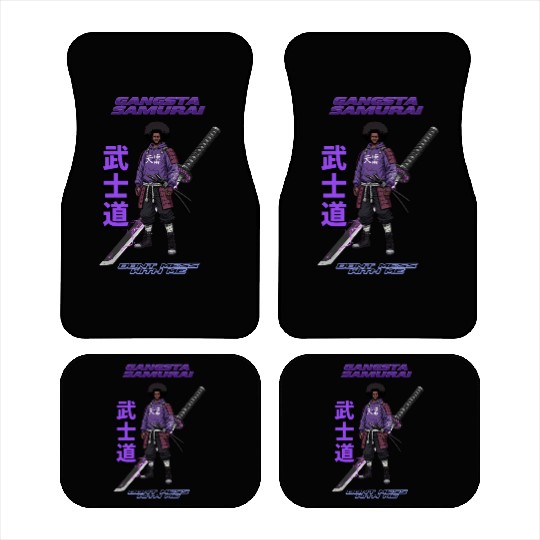 Gangsta Samurai - Afro Street Fighter Anime Manga Car Mats