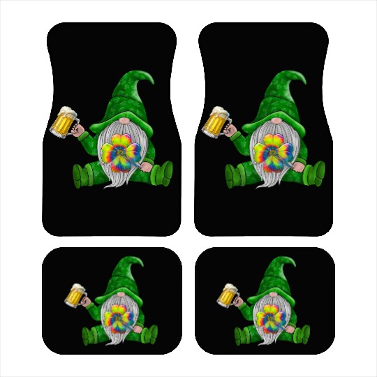 Irish Gnome Drink Beer Shamrock St Patricks Day Car Mats