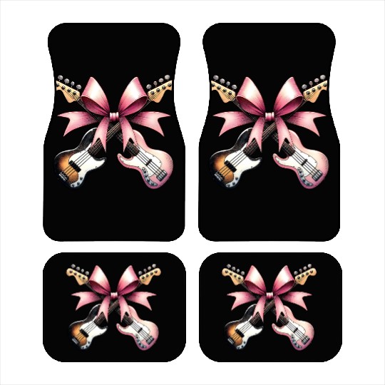 Coquette Bow Bass Player Bassist Guitarist Guitar Car Mats