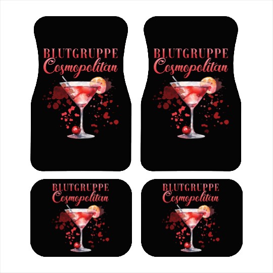 Cocktail Bartender Blutgruppe Cosmopolitan Car Mats
