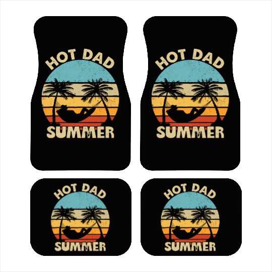 Hot Dad Summer Vintage Retro Sunset Car Mats