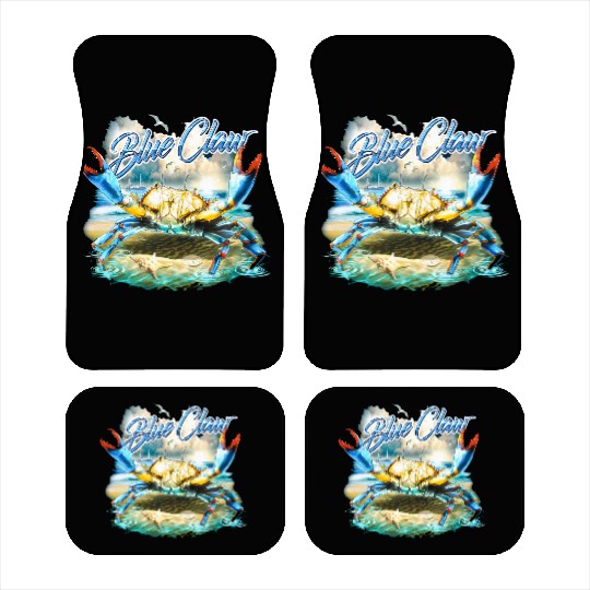 Bass Fishing Blue Claw Crab Car Mats