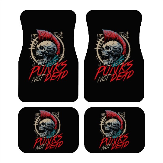 Punks Not Dead Rocker Punker Punk Rock Music Car Mats