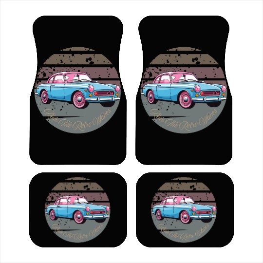 “Ride the Retro Vibes – Cruise Through Nostalgia” Car Mats