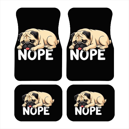 Pug Pug Dog Fauer Dog Nope Mops Saying Car Mats