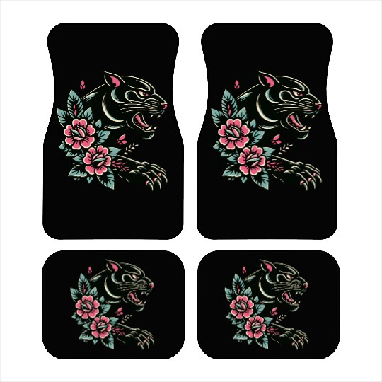 Black Panther Flash Tattoo Car Mats