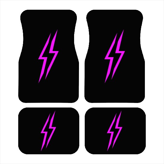Lightning Bolt Neon Car Mats