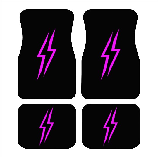 Lightning Bolt Neon Car Mats