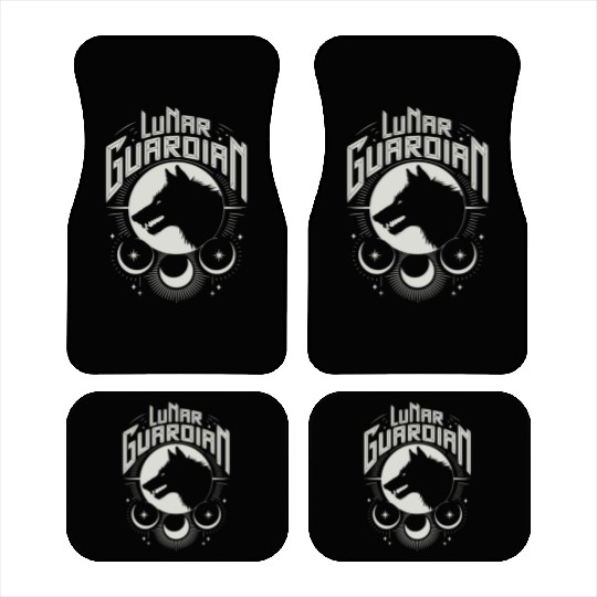 Lunar Guardian Celestial Wolf Moon Phases Car Mats