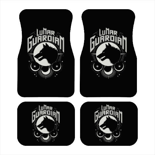 Lunar Guardian Celestial Wolf Moon Phases Car Mats