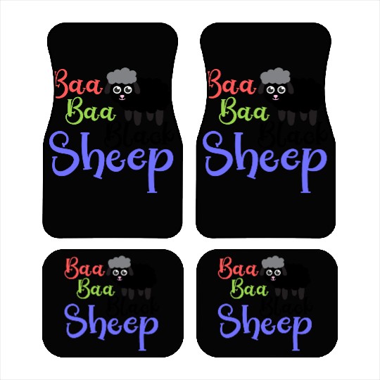 Baa Baa Black Sheep – Whimsical Nursery Rhyme Art Car Mats