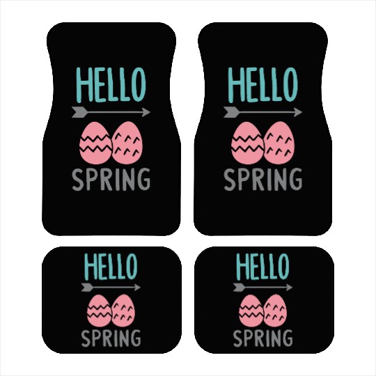 Hello Spring - Spring Design with Easter Eggs Car Mats
