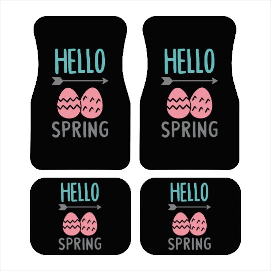 Hello Spring - Spring Design with Easter Eggs Car Mats