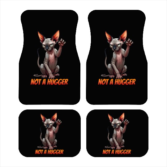 Not A Hugger, Funny Sphynx Cat Lover Car Mats