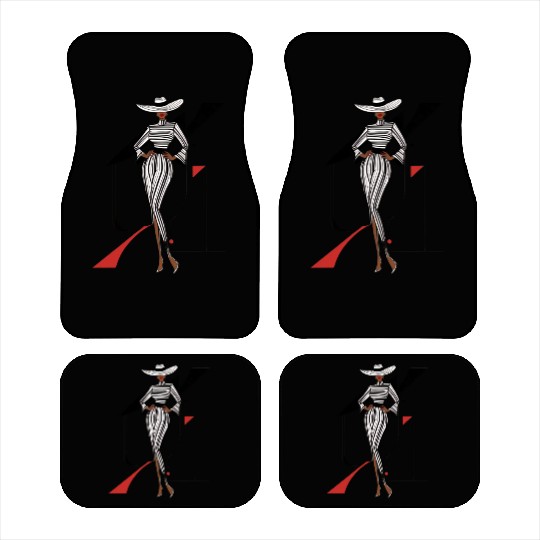 fashion African American woman Car Mats