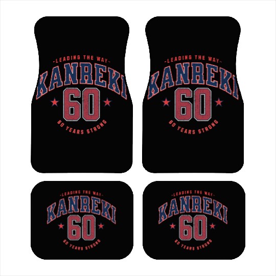 Kanreki 60th Birthday Japanese Name and Number Car Mats
