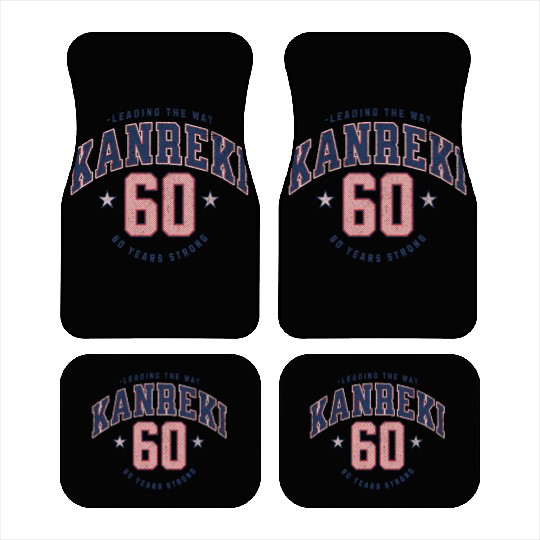 Kanreki 60th Birthday Japanese Name and Number Car Mats