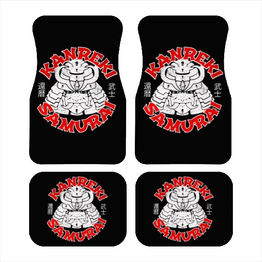 Kanreki 60th Birthday Japanese Samurai Car Mats