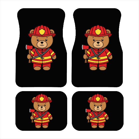 Teddy bear firefighter Car Mats