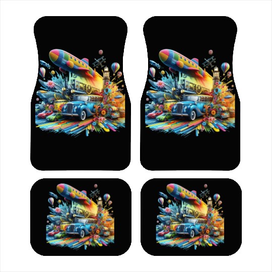 Multi-Colored Vehicles Car Mats
