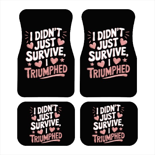 Cancer Survivor Chemotherapy Chemo Beat Cancer Car Mats