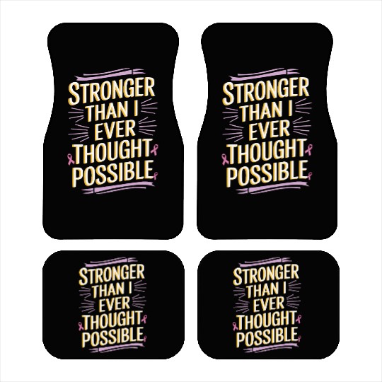 Cancer Survivor Chemotherapy Chemo Beat Cancer Car Mats