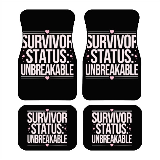 Cancer Survivor Chemotherapy Chemo Beat Cancer Car Mats