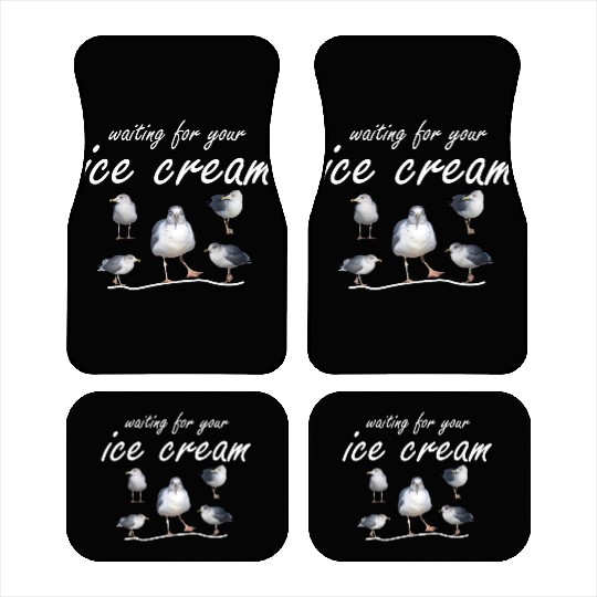 ice cream seagull sea sailing coast ocean Car Mats