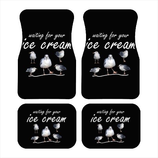 ice cream seagull sea sailing coast ocean Car Mats