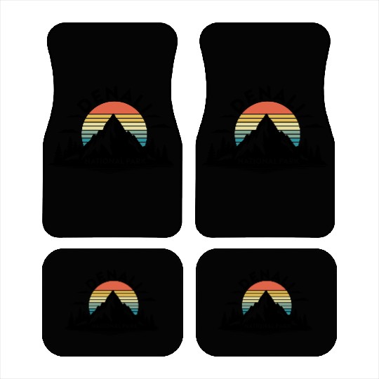 Retro Denali National Park US Vintage Denali Car Mats