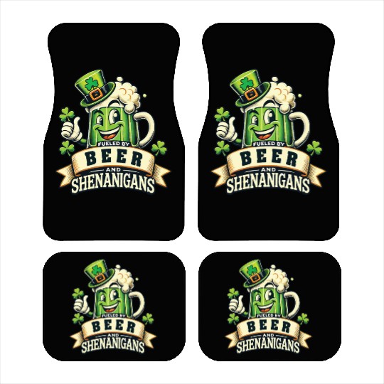 St. Patrick's Day Beer And shenanigans Fun Car Mats