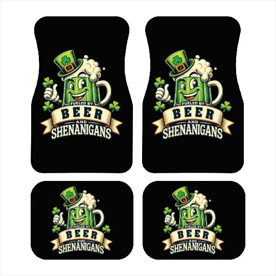 St. Patrick's Day Beer And shenanigans Fun Car Mats