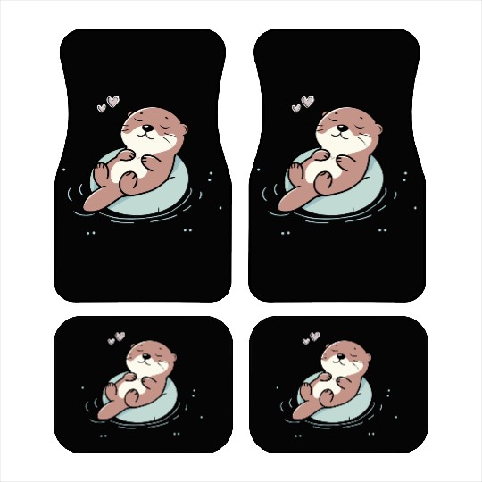 Relaxed Otter – Cute Animal Illustration Car Mats