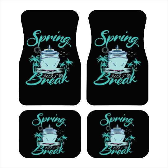 Spring Break 2025 Cruise Ship Retro Design Car Mats