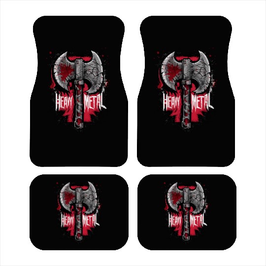 Heavy Metal Axe Graphic Inspired Design Car Mats