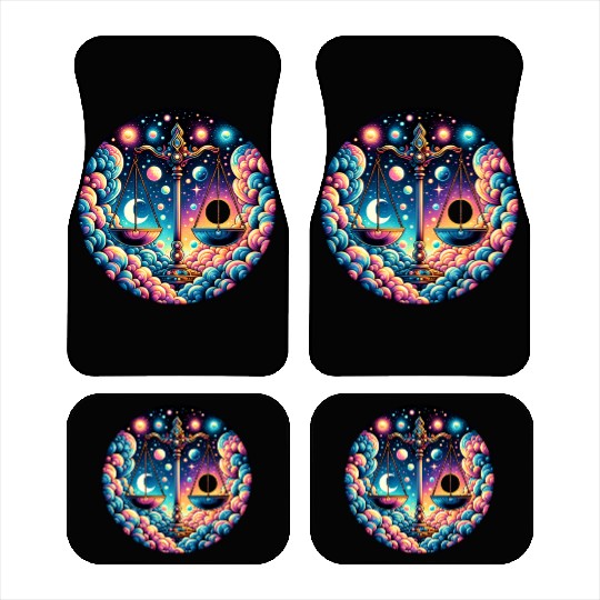 Libra - Celestial Scales of Balance Car Mats