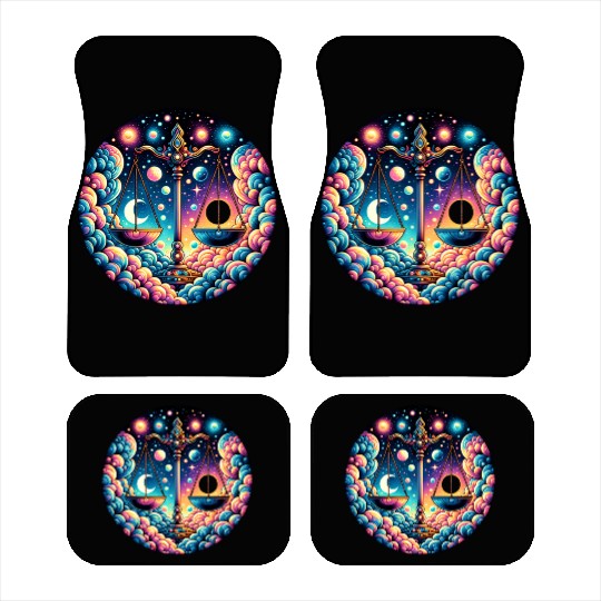 Libra - Celestial Scales of Balance Car Mats
