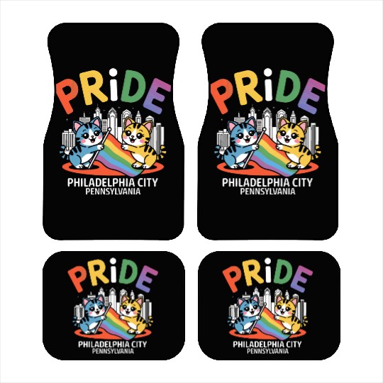 Pride Month Philadelphia City Pennsylvania USA Rai Car Mats