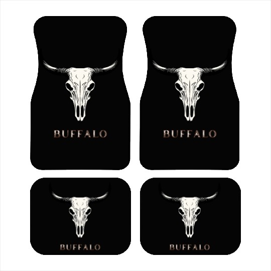 Buffalo Skull Art Car Mats